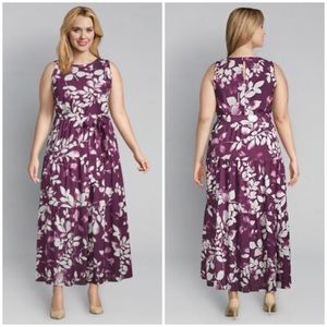 Lane Bryant Floral Tiered Maxi Dress Size 28‎